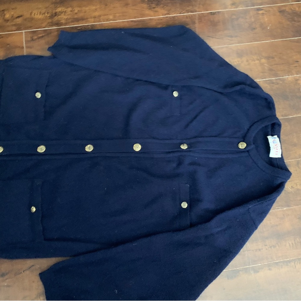 Women's Navy Cardigan Sweater